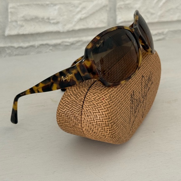 MAUI JIM MJ-295 NALANI 10L HAVANA POLARIZED 100% AUTHENTIC FRAMES SUNGLASSES - Picture 2 of 7